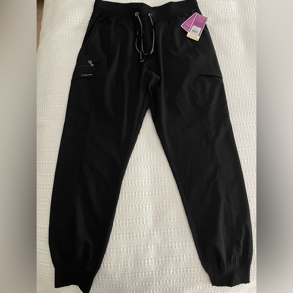 Healing Hands Black Toby Jogger Scrub Sz. Med Regular Style 9244 NWT